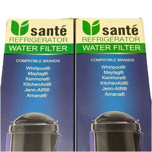 Santé Refrigerator Water Filter EDR3RXD1 4396841 Whirlpool Kenmore Maytag Set 2